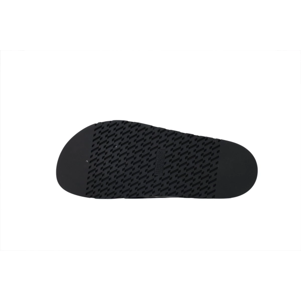 HERMES Black Cross Strap Slides