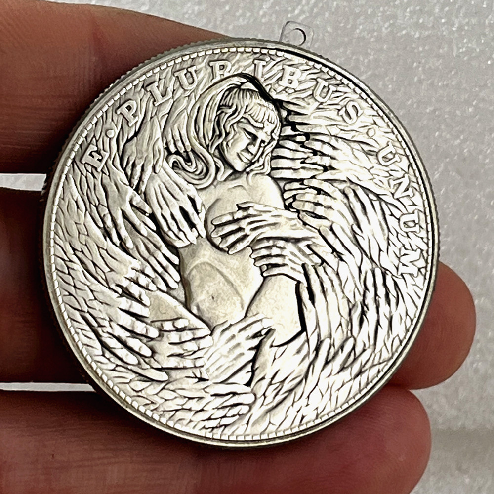 Movable Mechanical Coin  'Goddess Of Thousand Hands'  Sexy Girl Roman Booteen Coin Hobo Nickel Morgan Dollar Amazing Art Collectible Creative Gift Handmade Commemoration Coin