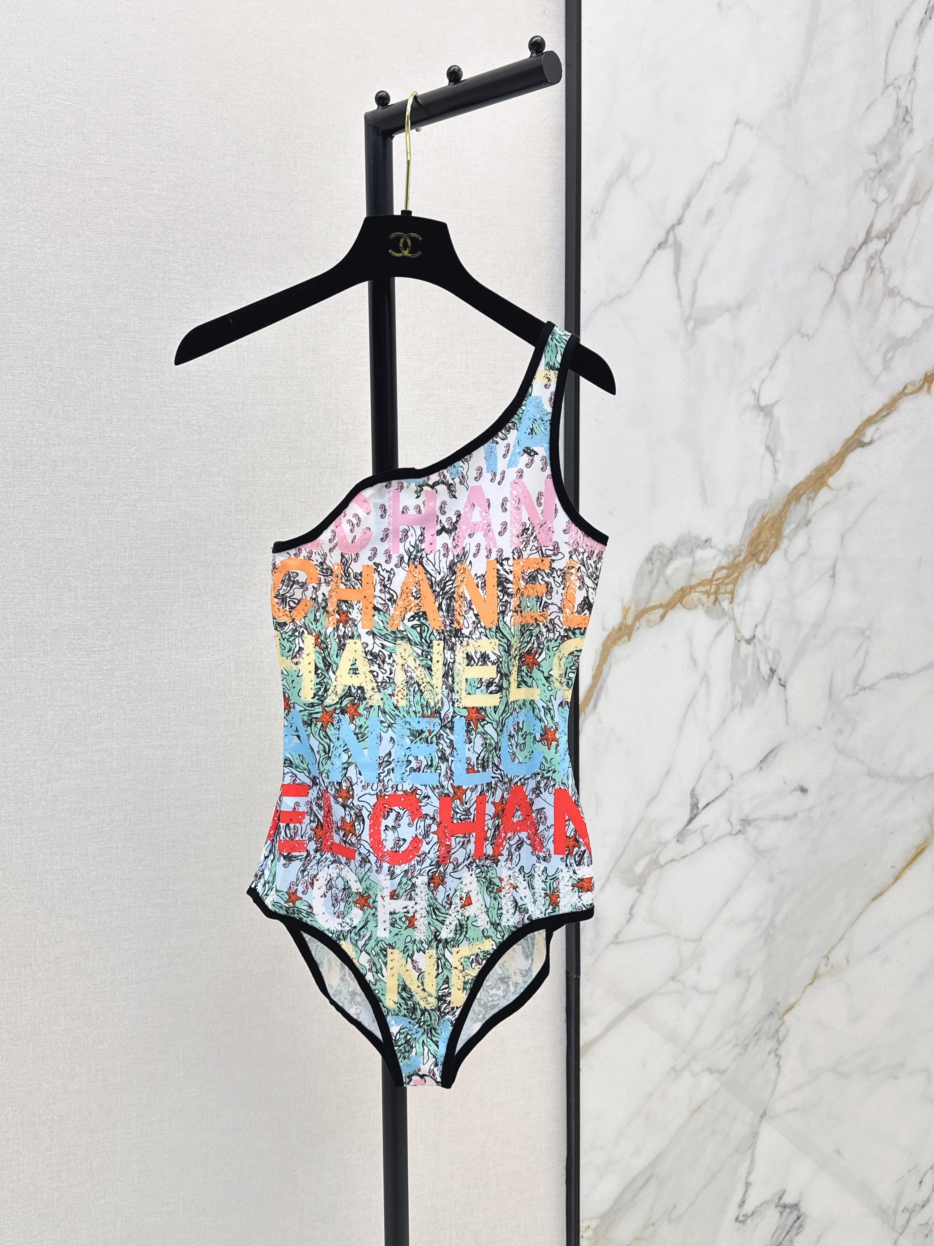 Chan New Graffiti-Print One-Piece Swimsuit