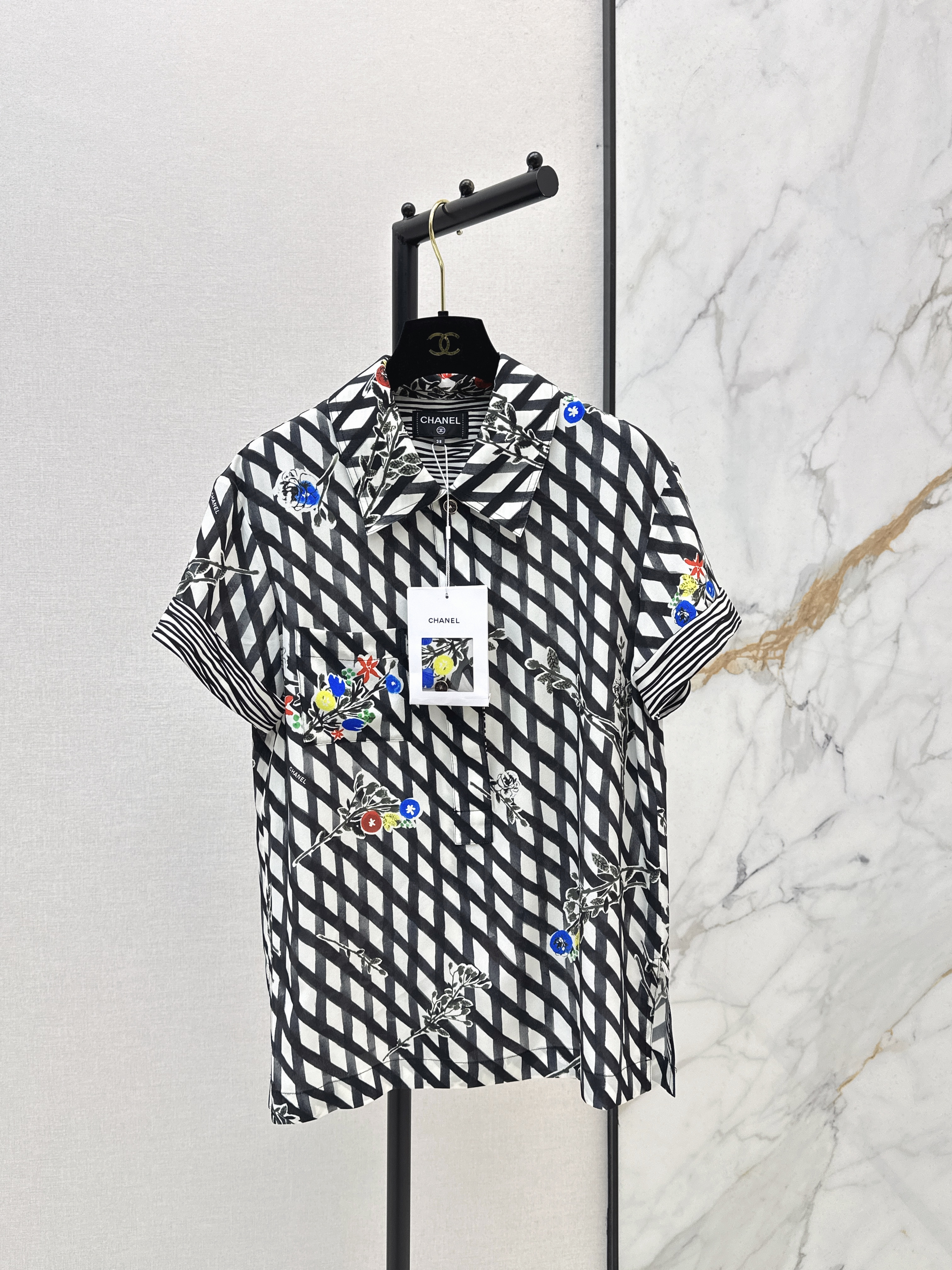 Chan New check print shirt