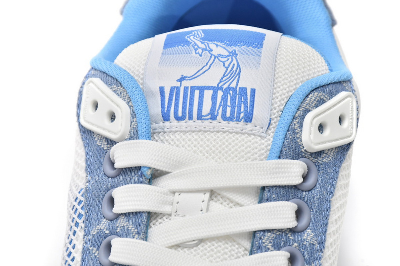 Pkkicks God Batch LOUIS VUITTON Trainer Blue Cloth Surface GO0232