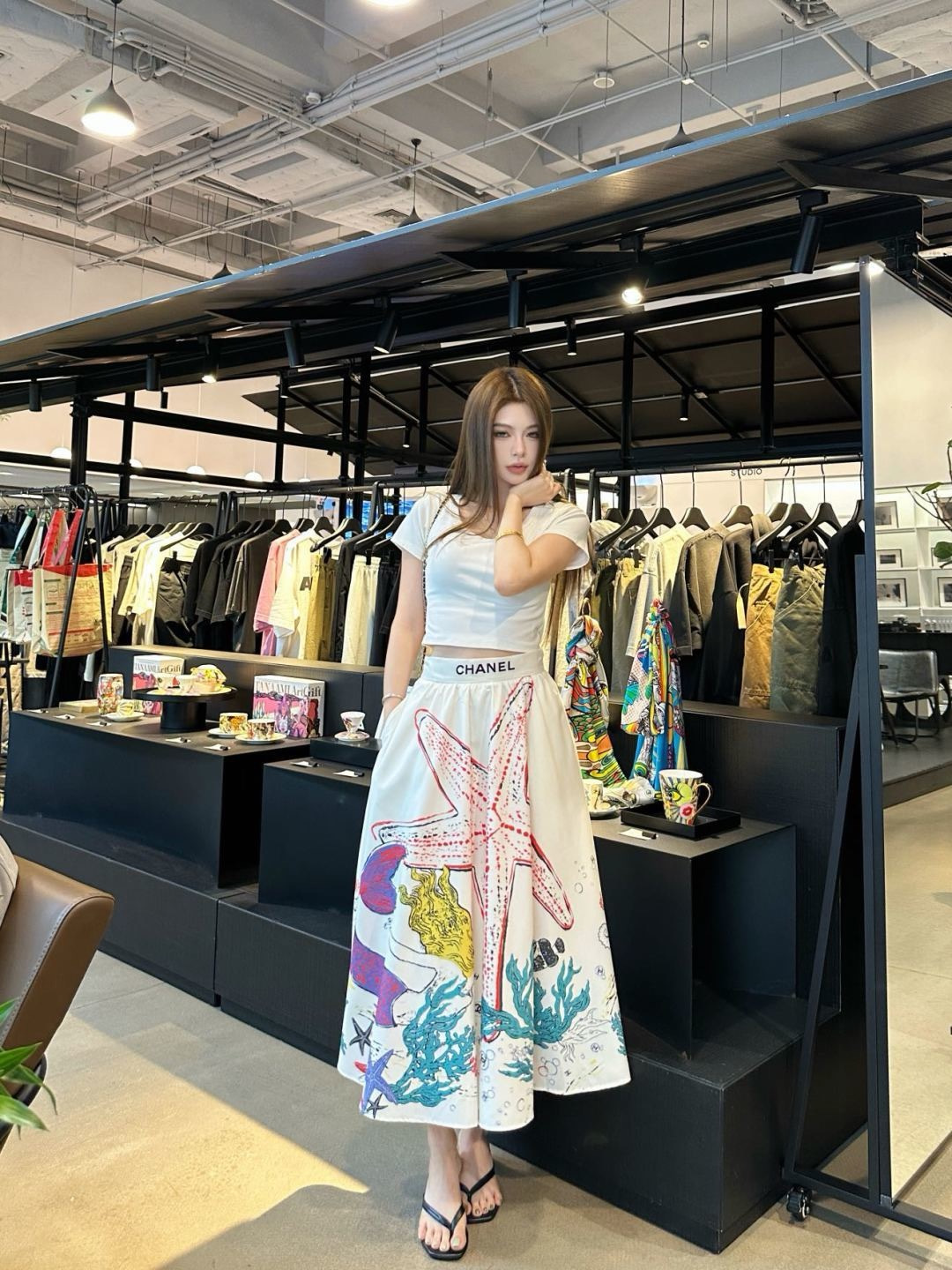 Chan New printed skirt