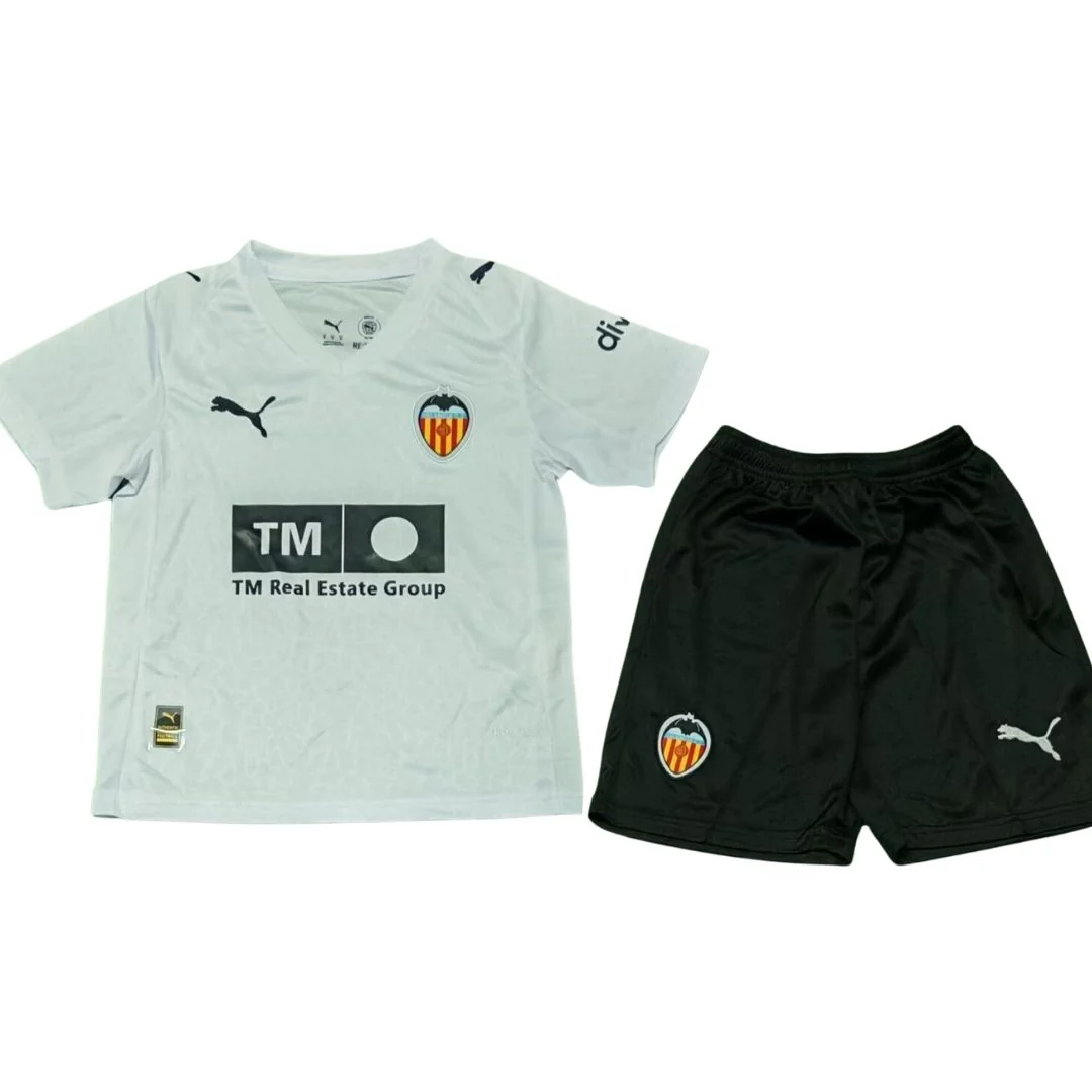 Valencia Kid's Home Soccer Kit 2025/26 - Jersey+Shorts