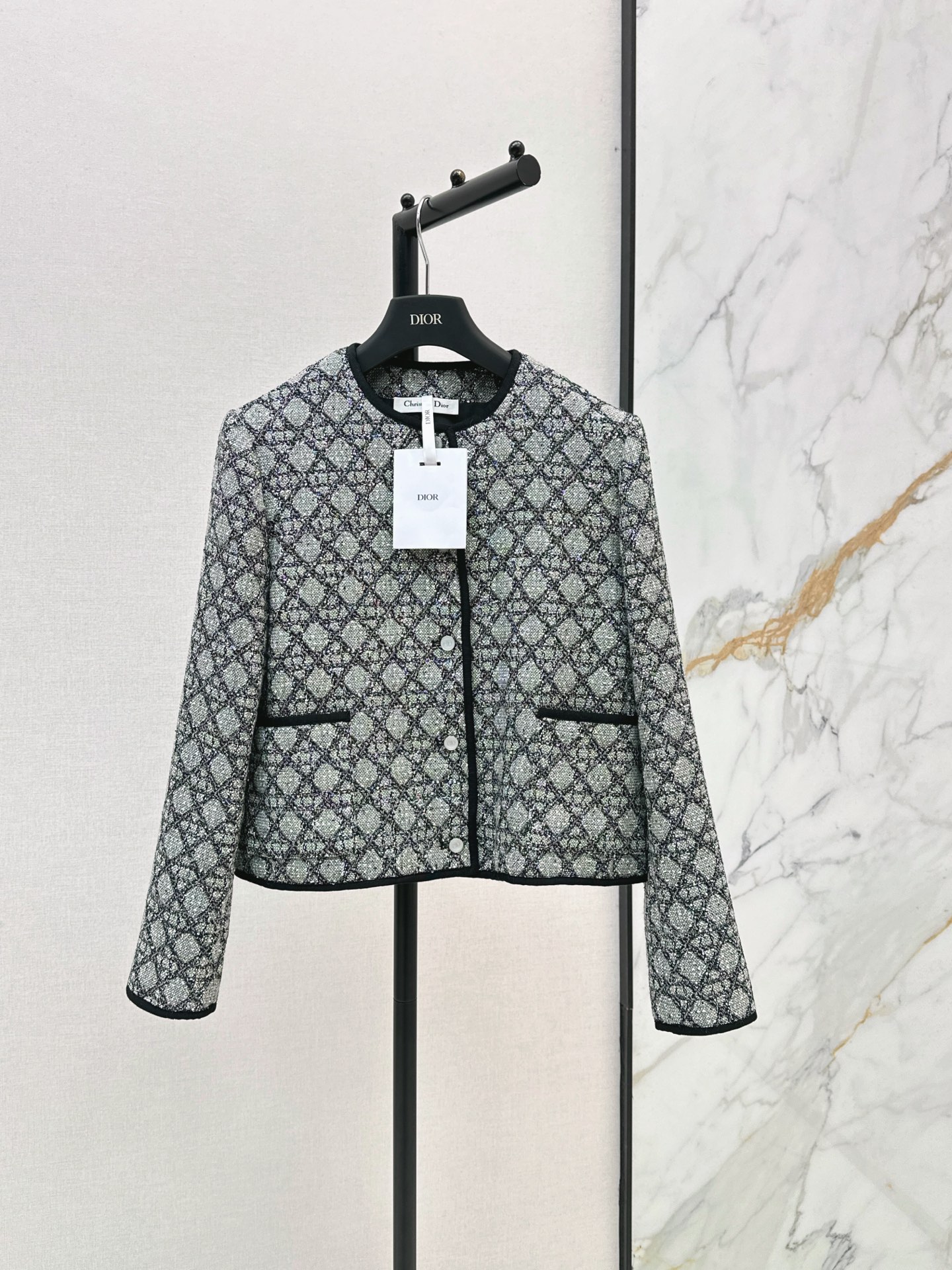 CD New rhinestone tweed jacket