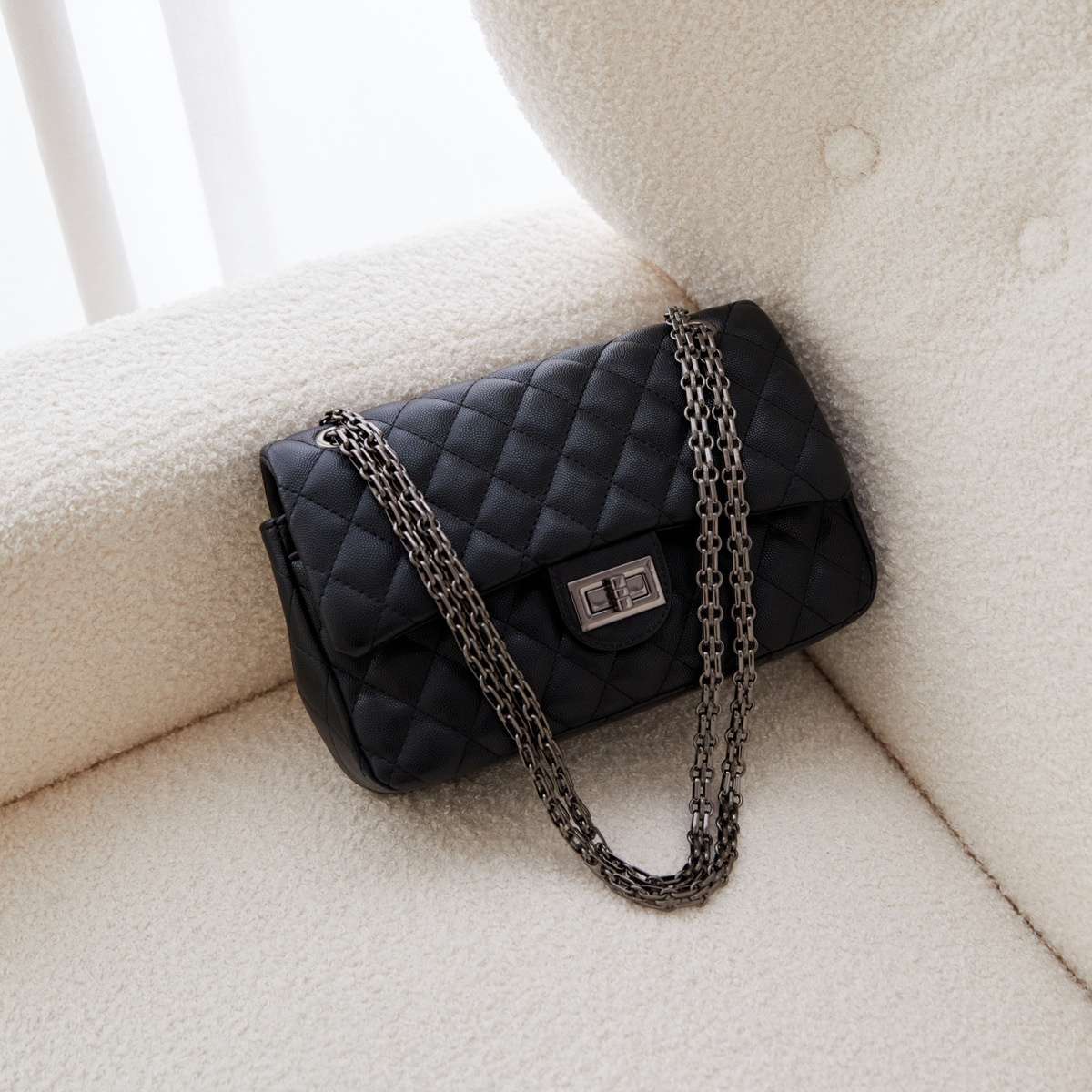 Genuine Leather Quilted Bag