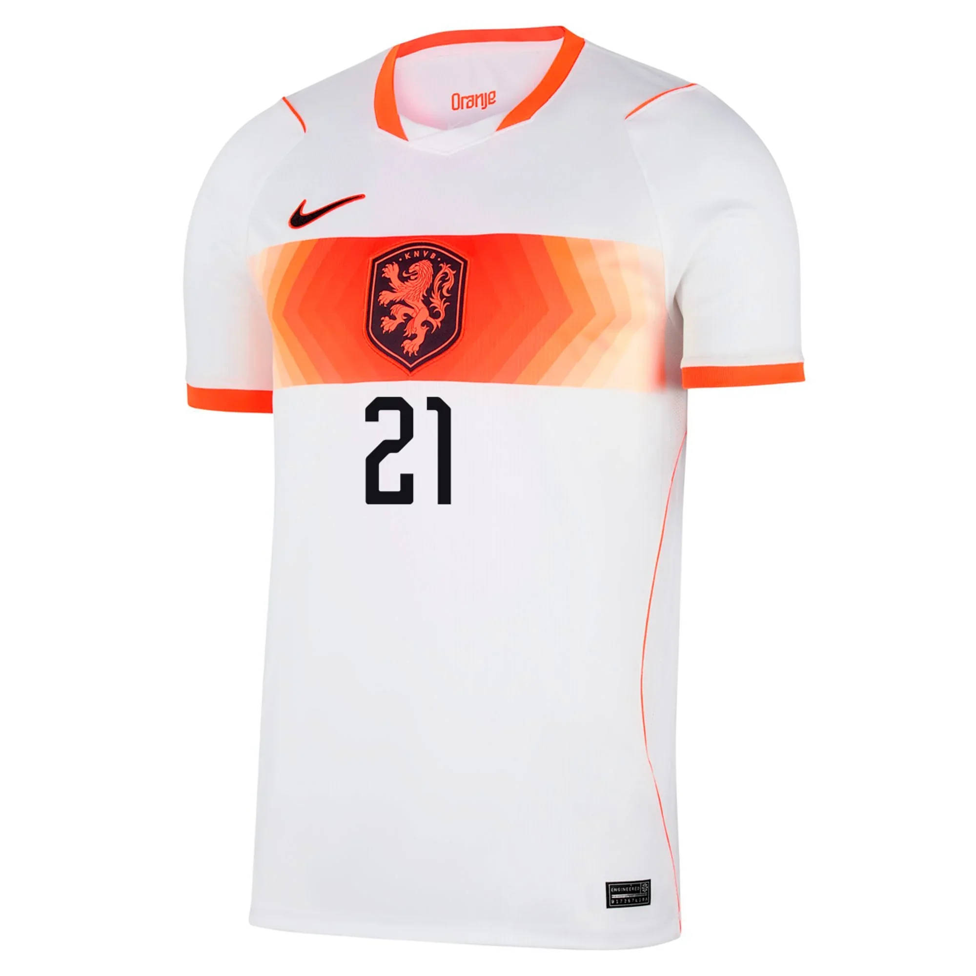 F. DE JONG #21 Netherlands 2026 World Cup Away Football Jersey