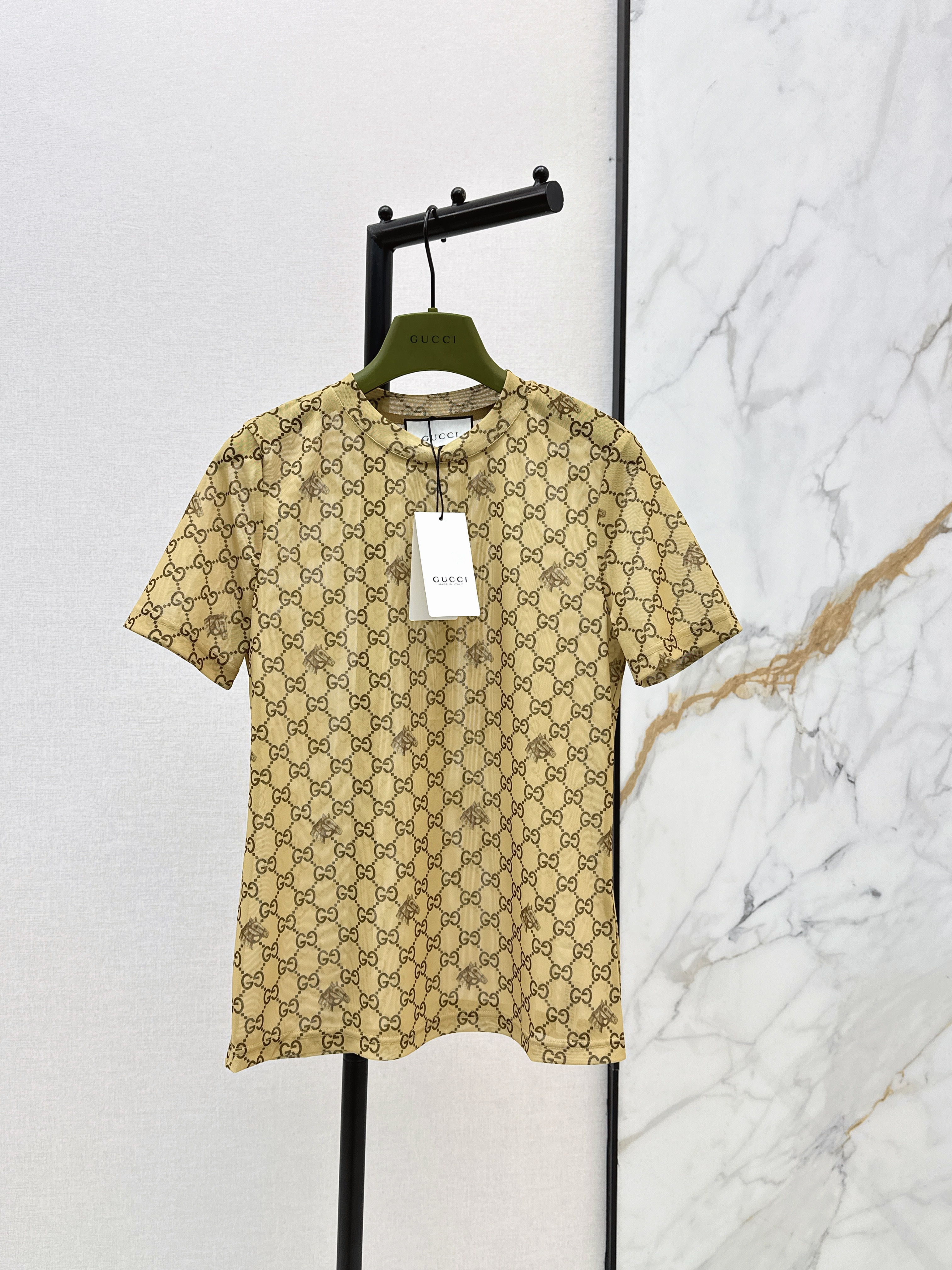 Guc New print mesh t-shirt