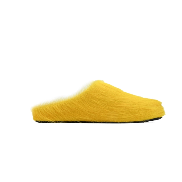 Marni Long-hair Calfskin Fussbett Sabot Yellow SBMR000600P4122Z0565