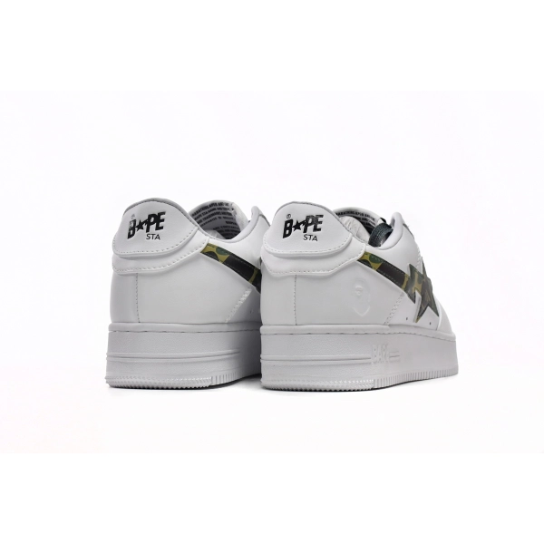 Cheap Bape Sta Low White Green Camouflage 1H20-191-045(BapeSta)