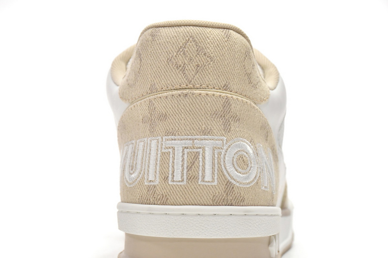 Pkkicks God Batch LOUIS VUITTON Trainer Beige Cloth Cover GO0220