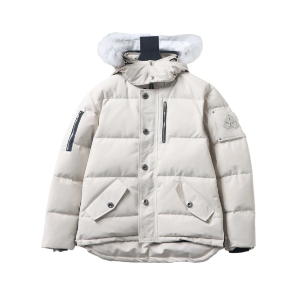 Moose Knuckles Men's Shearling 3Q Jacket  off-white
