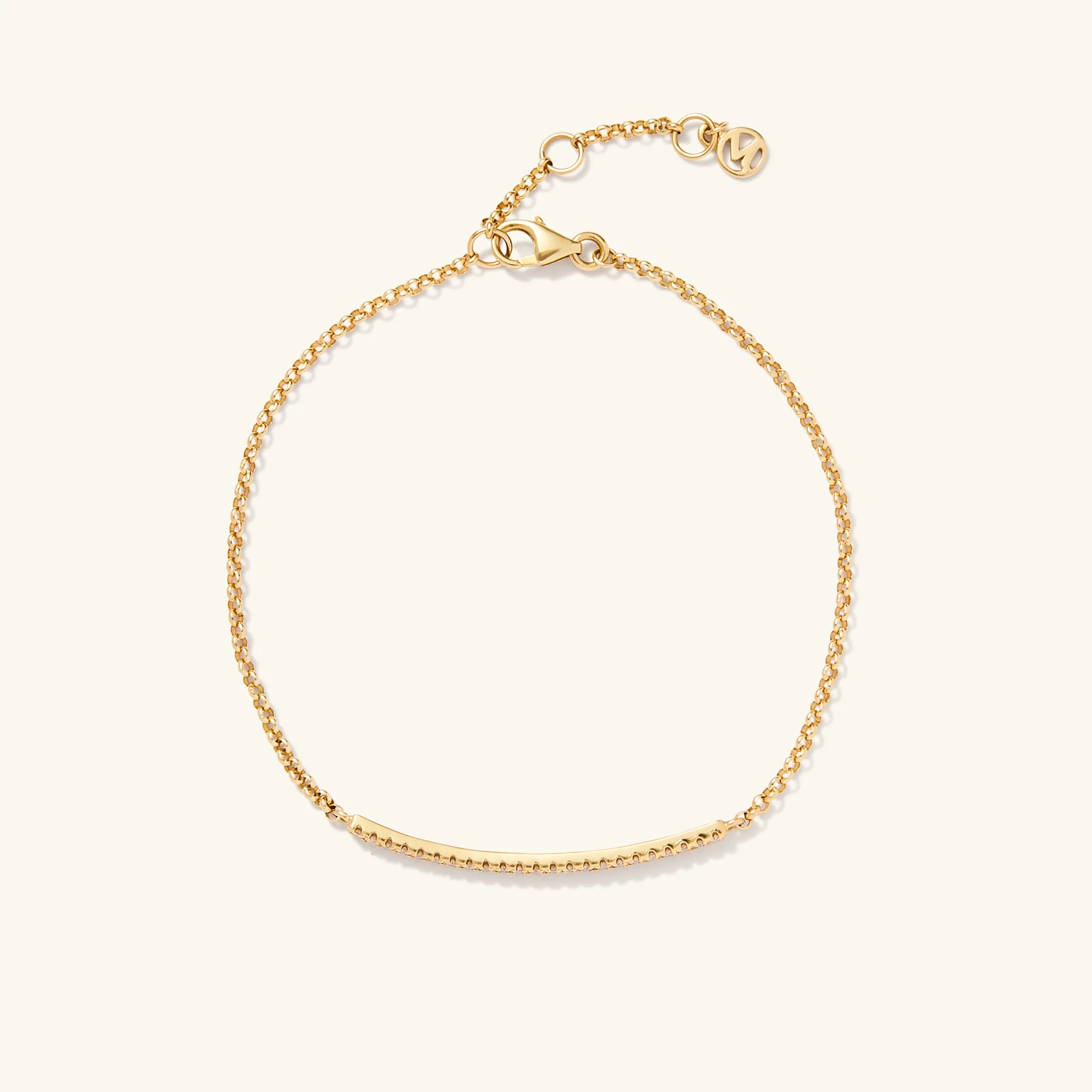 Pave Diamond Bar Bracelet