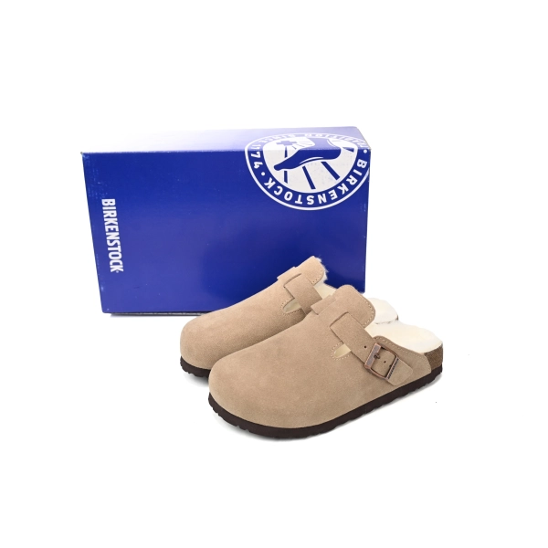 Birkenstock Boston Shearling Coin Suede Stone 6745673