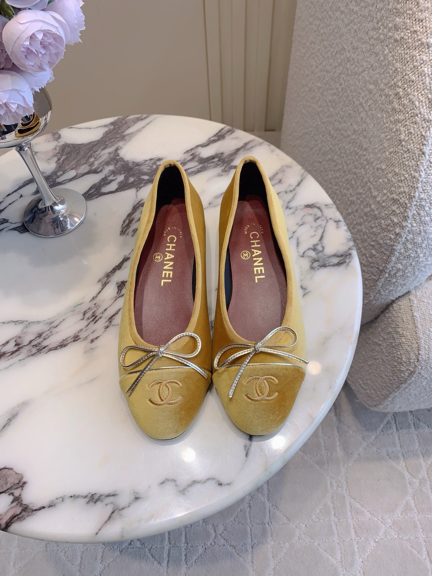Chan New Bow flat ballet shoes
