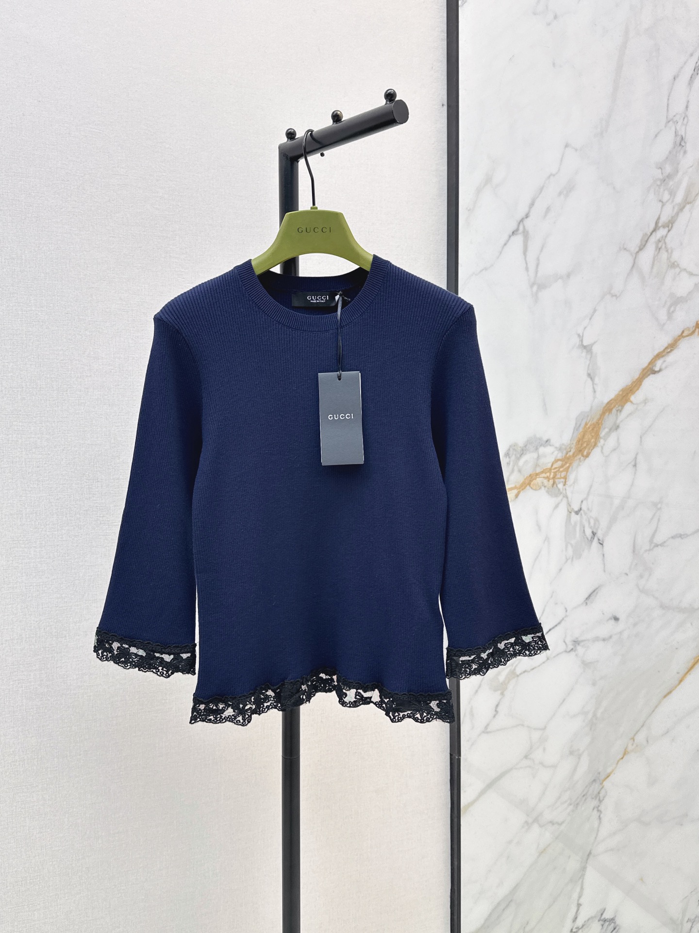 Guc New Lace-Panel Knit Top