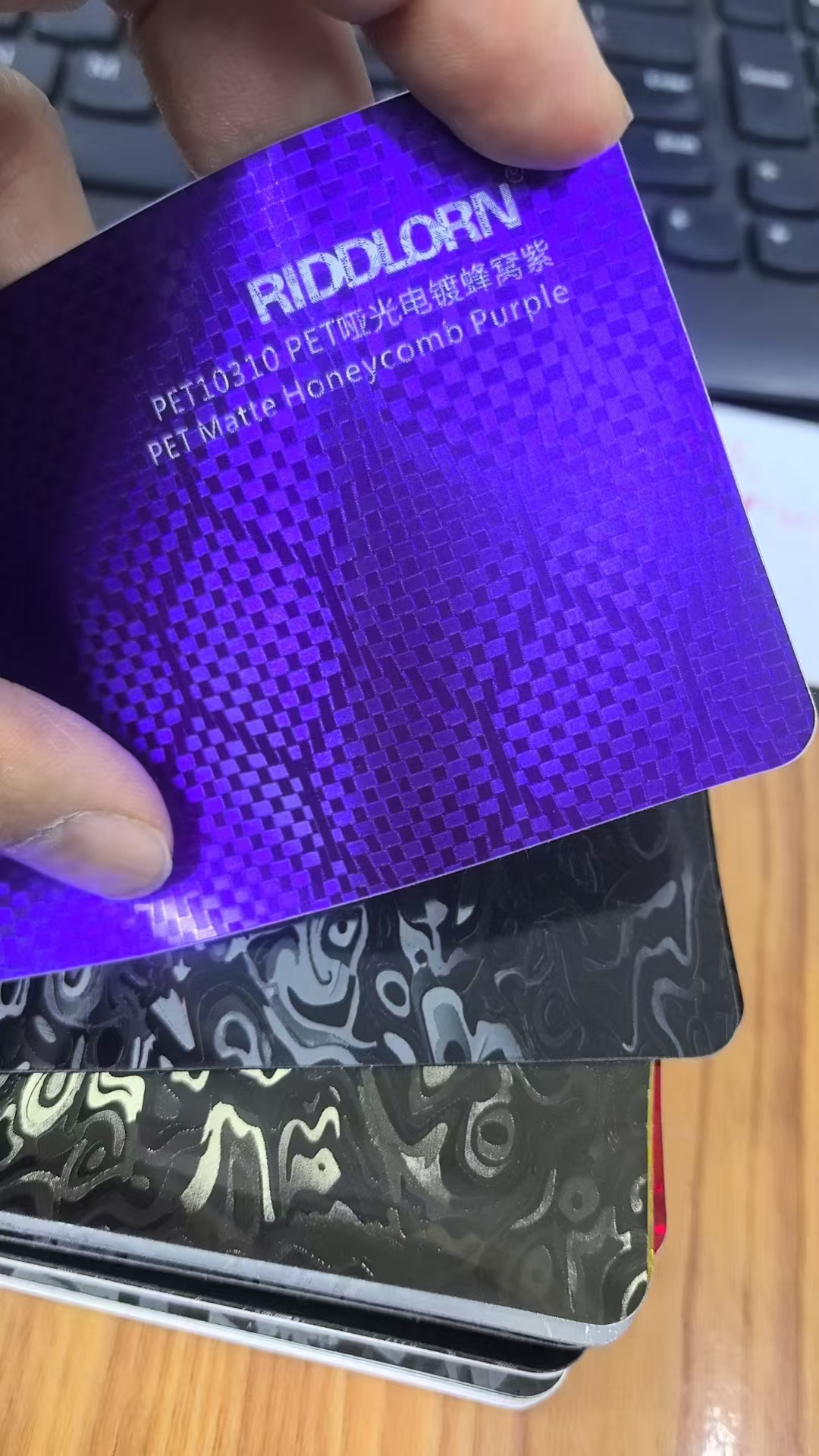 4 Rolls Wrap 60ft of Honeycomb Purple + ceramic Black + Glossy * Ferrari Red + Glossy * Piano ice cream blue