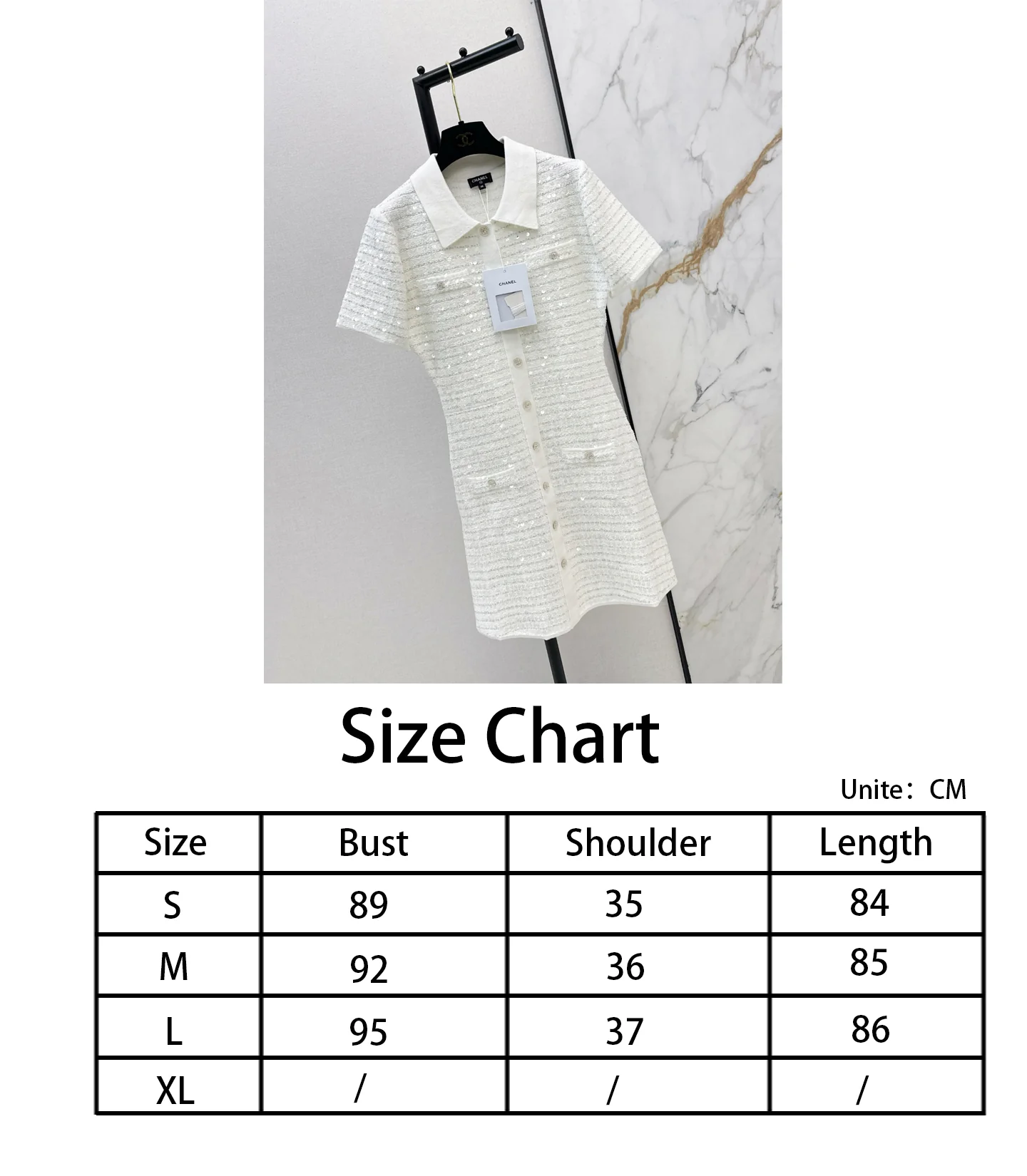 Chan NEW sequin knitted dress