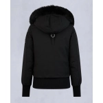Moose Knuckles(W) Black Jacket Black Wool Collar（NFC)