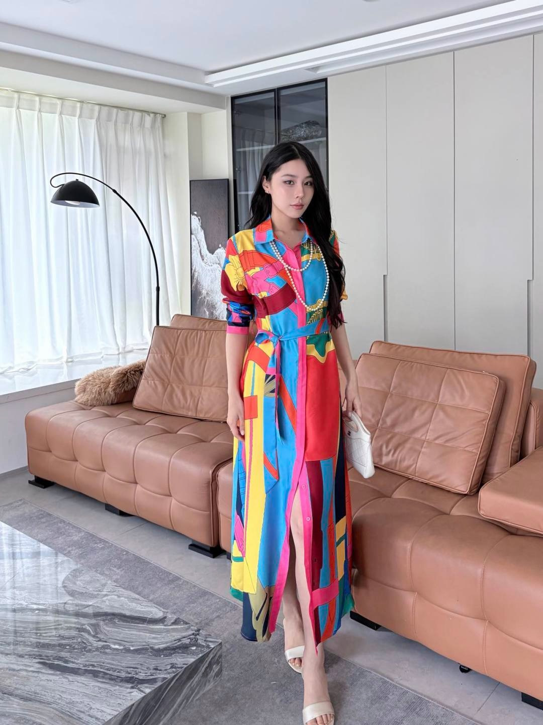 Herm New printed silk dress