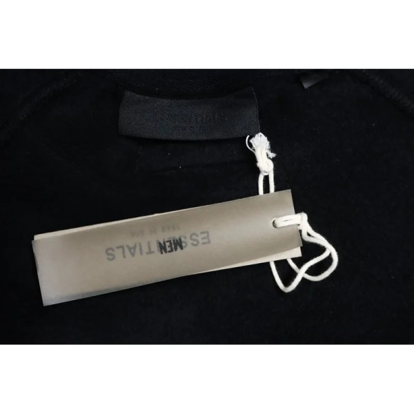 Fear of God FOG double line 24FW FG letter round neck black hoodie