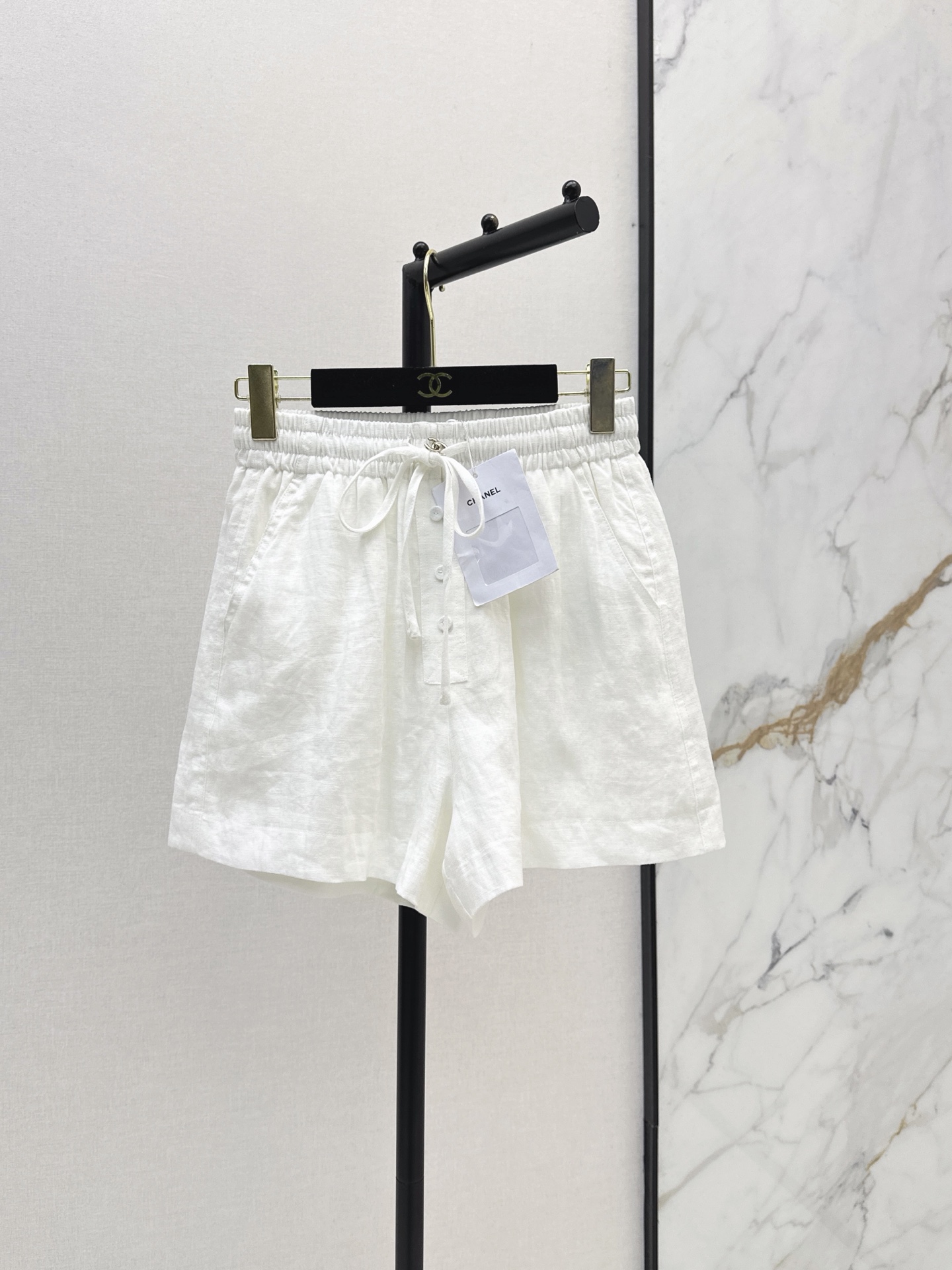Chan New Drawstring wide-leg shorts