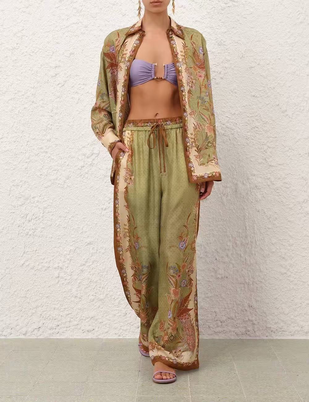 Zimm New Printed silk pants