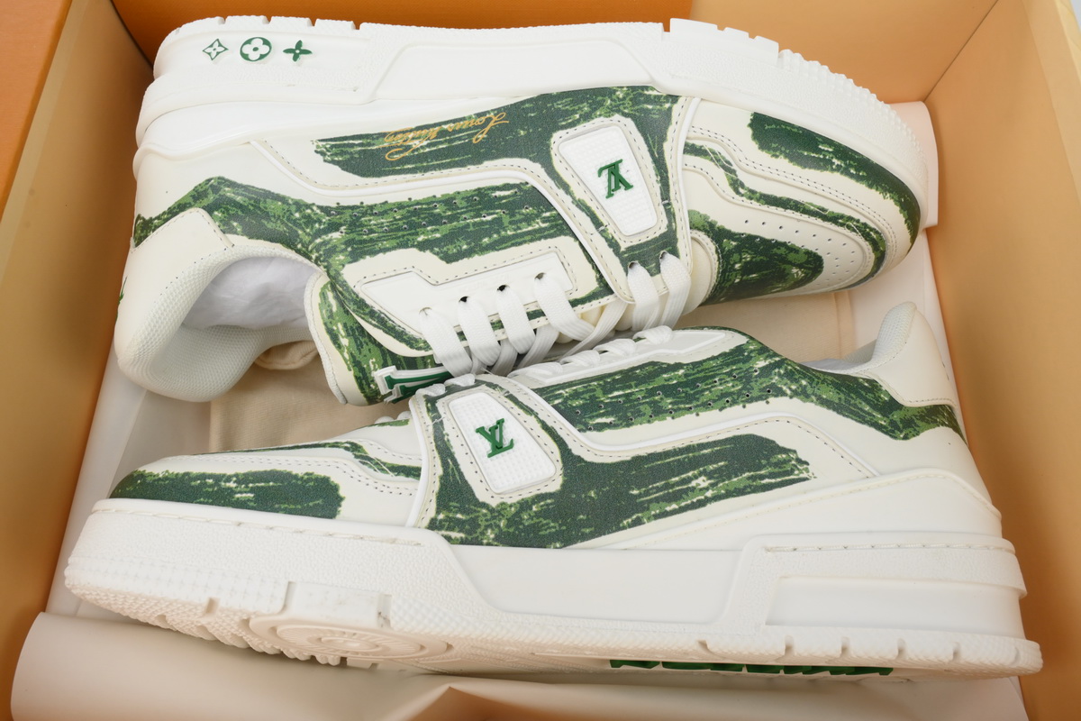 Pkkicks God Batch Louis Vuitton Trainer Green