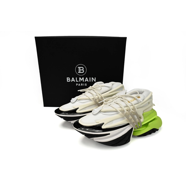 BALMAIN Multikolor Buty sportowe Black white and green YM1VJ309