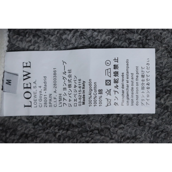 Loewe Hollowed-out Smiling Round-neck Hoodie White