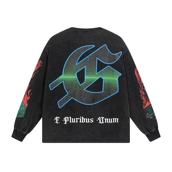 Godspeed Life's A Gamble Long Sleeve T-Shirt #1099 Black Wash