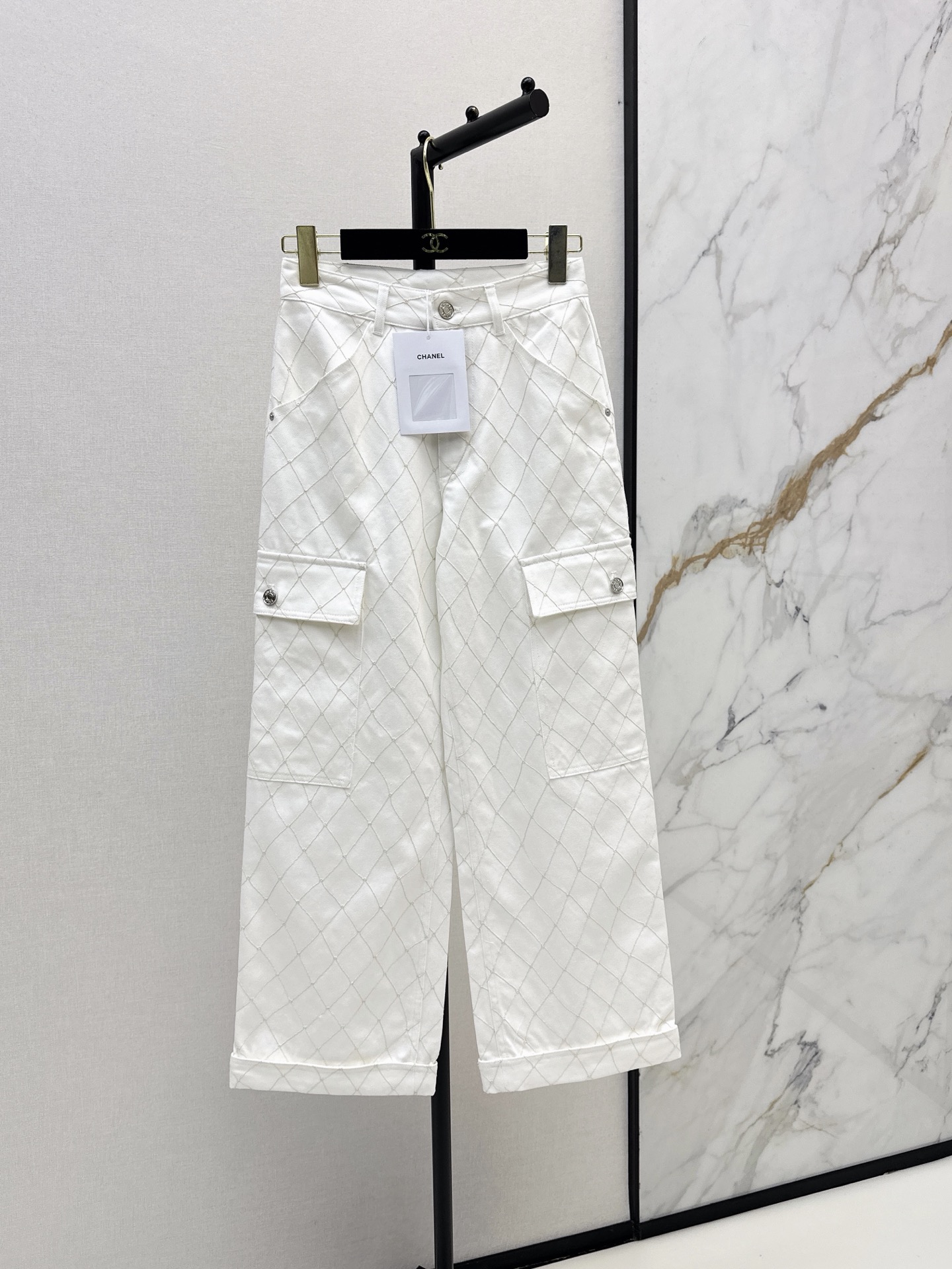 Chan New embroidered straight-Leg jeans