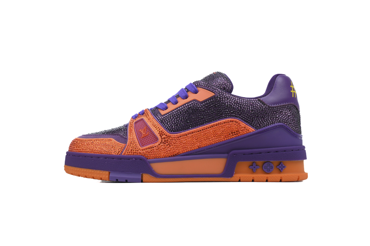 Pkkicks God Batch Louis Vuitton Trainer 2022 Crystal Chunky Orange