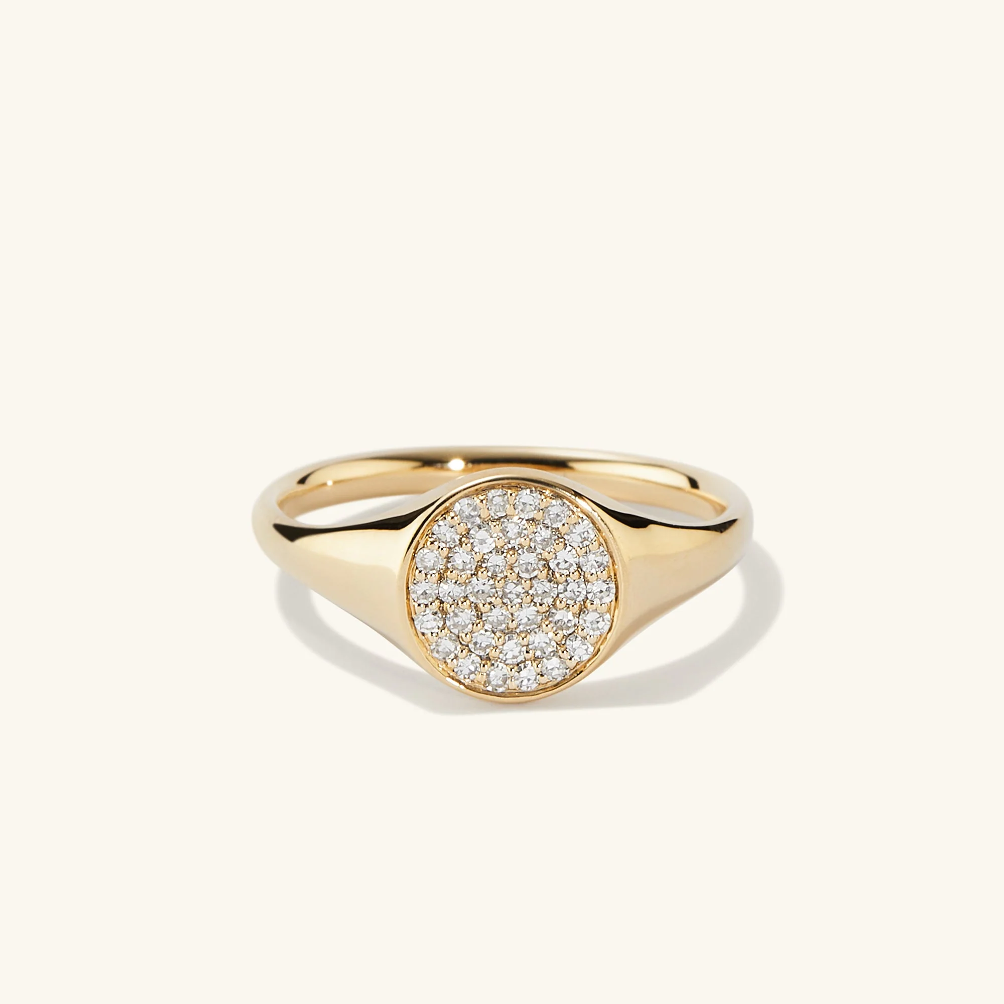 Pavé Diamond Signet Pinky Ring