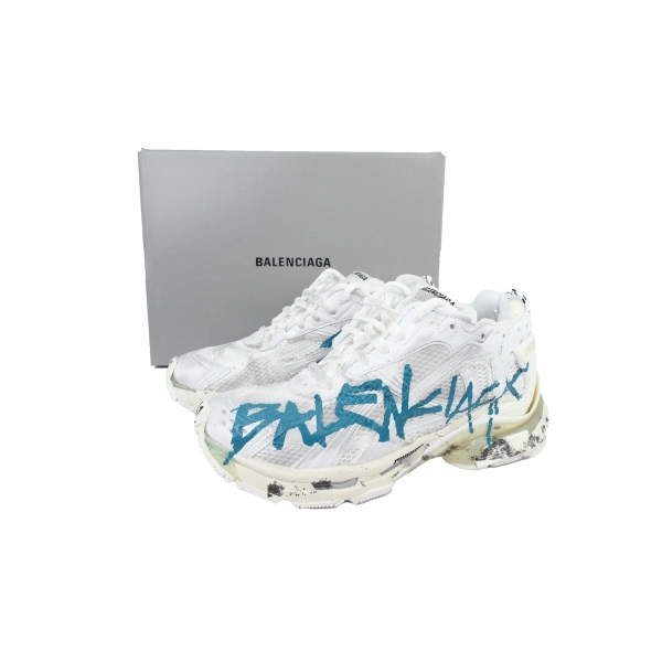 Balenciaga Runner Sneaker 'Graffiti - White Blue'772774 W3RBQ 9040