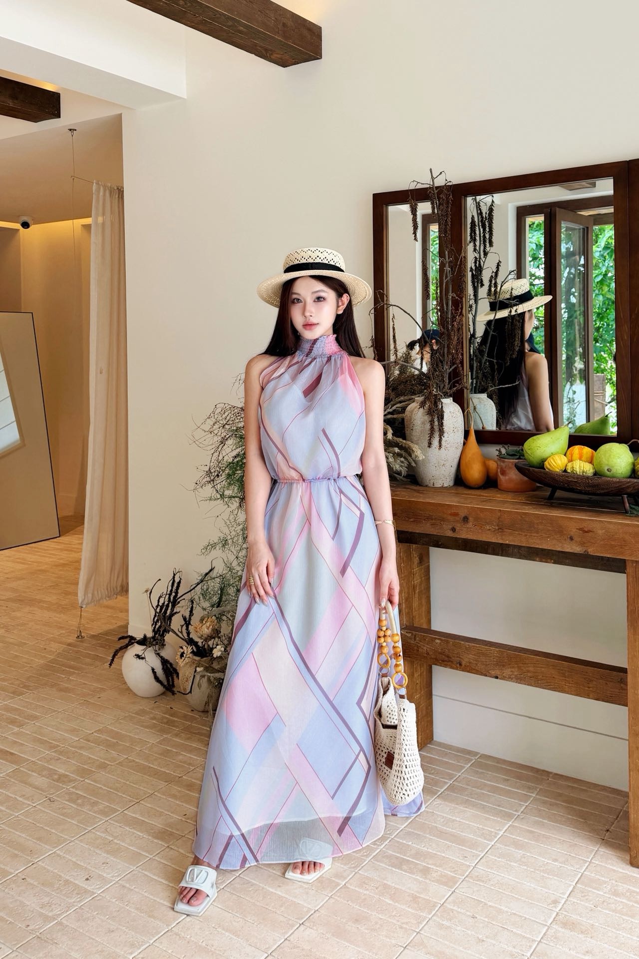 Fend New Ombre Print Dress
