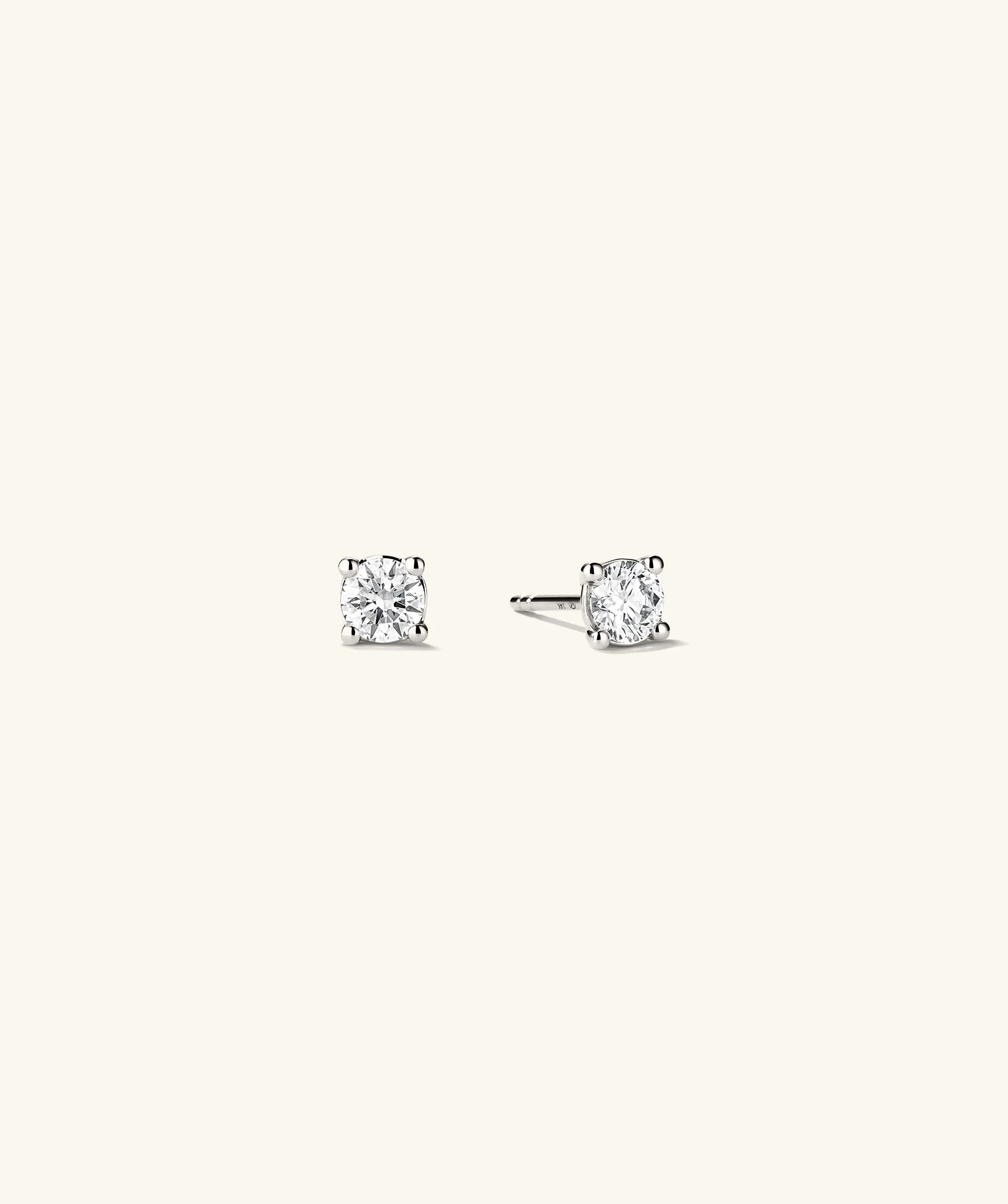 Lab Grown Diamond Round Studs 0.5 TCW