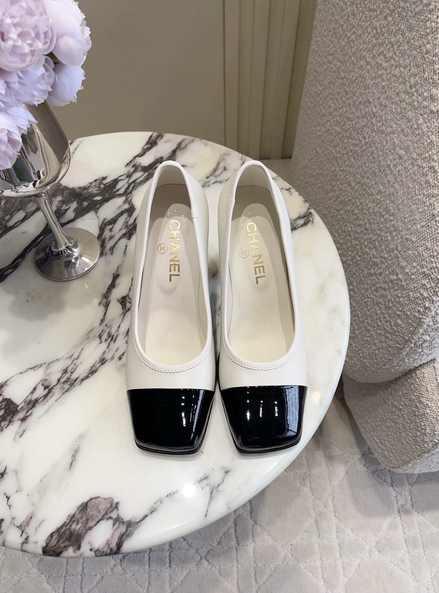Chan NEW  color-block high heels