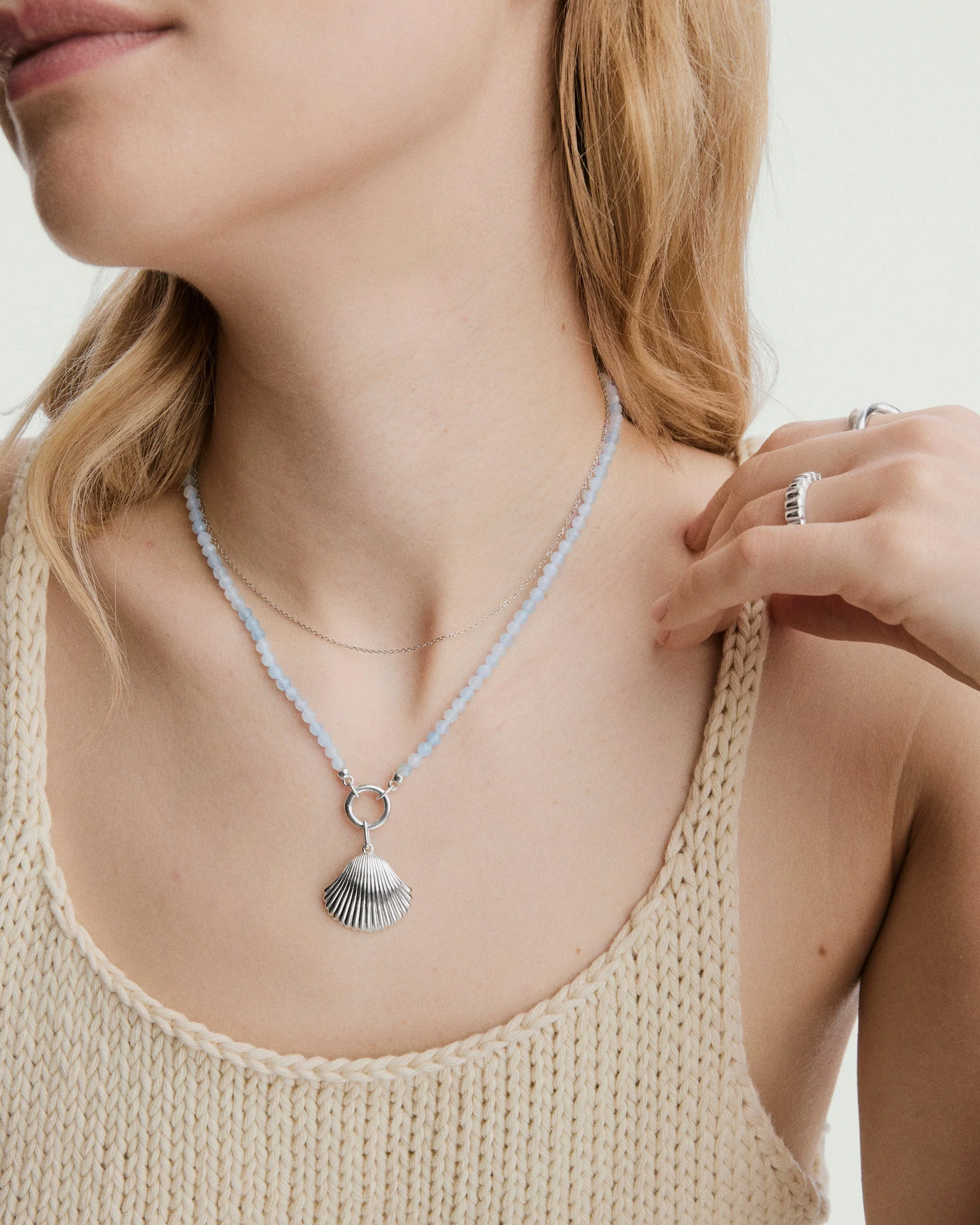 Olivia Beaded Charm Necklace