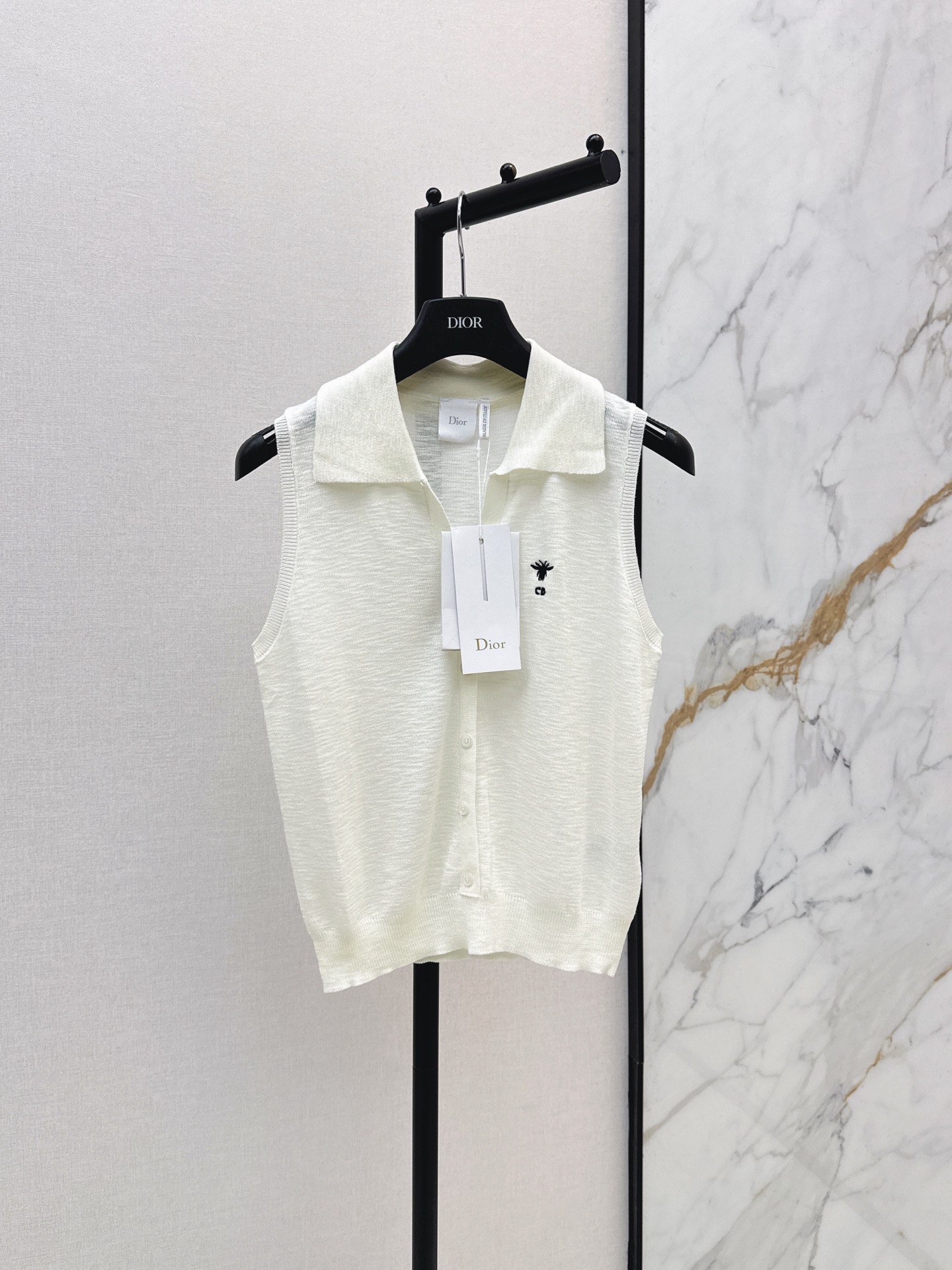 CD New Sleeveless Polo Knit Top