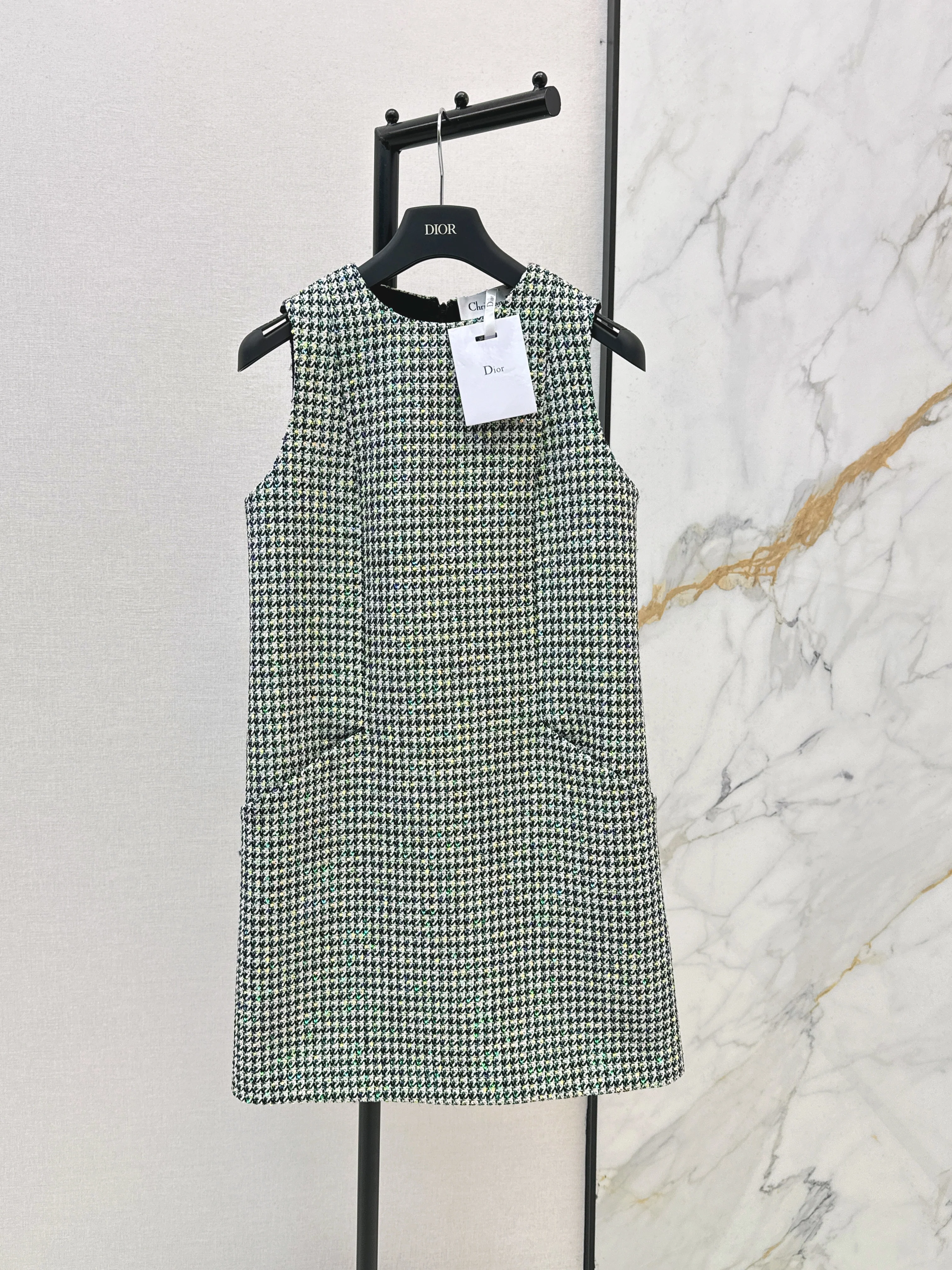 CD NEW houndstooth sleeveless dress