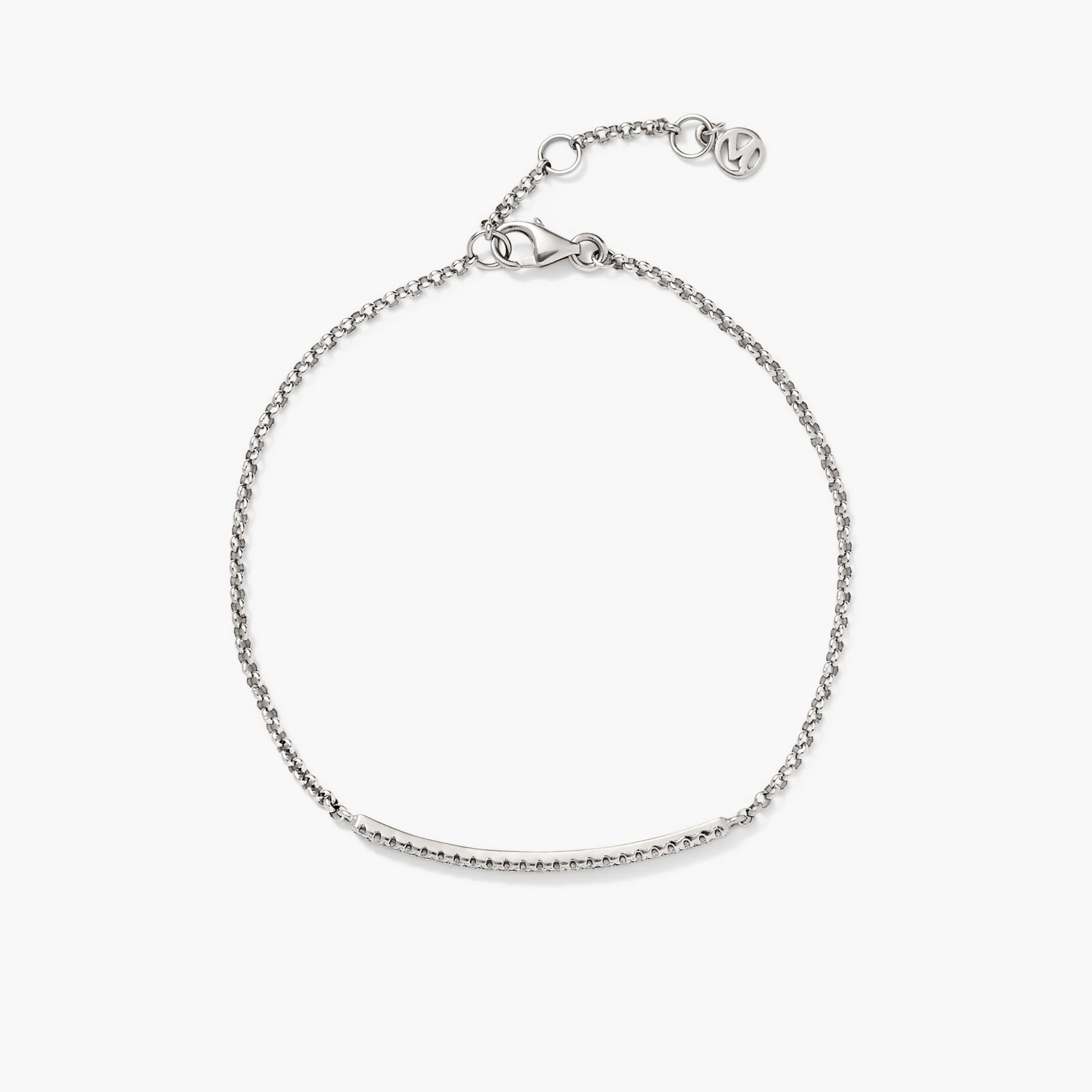 Pave Diamond Bar Bracelet