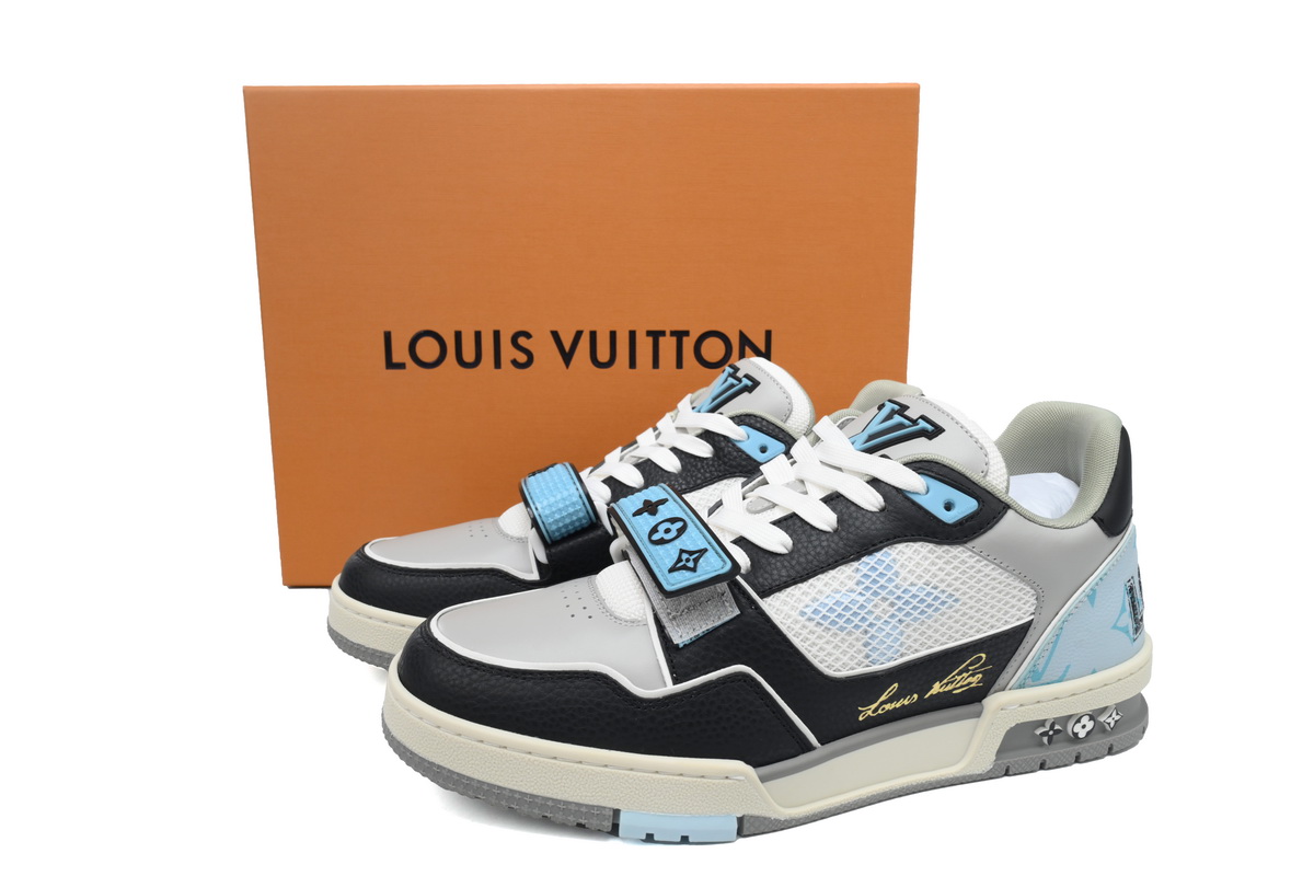 Pkkicks God Batch LOUIS VUITTON Trainer Black Blue