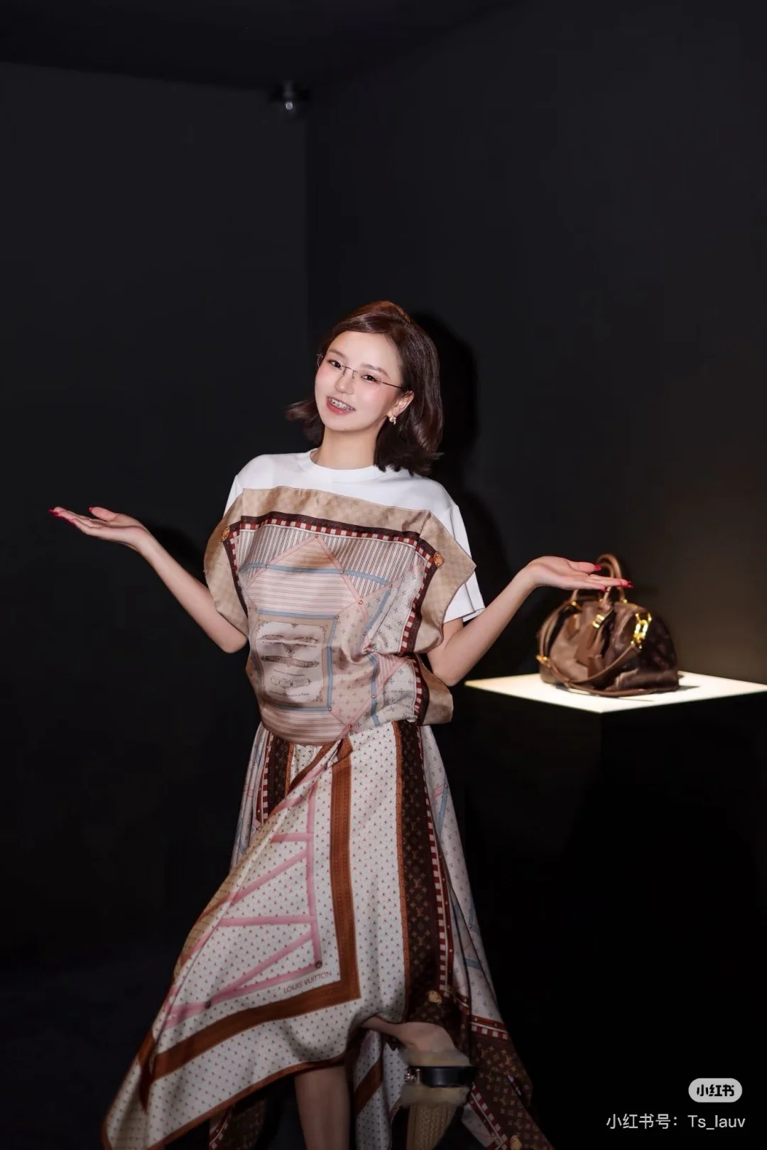 Louis NEW print asymmetrical skirt