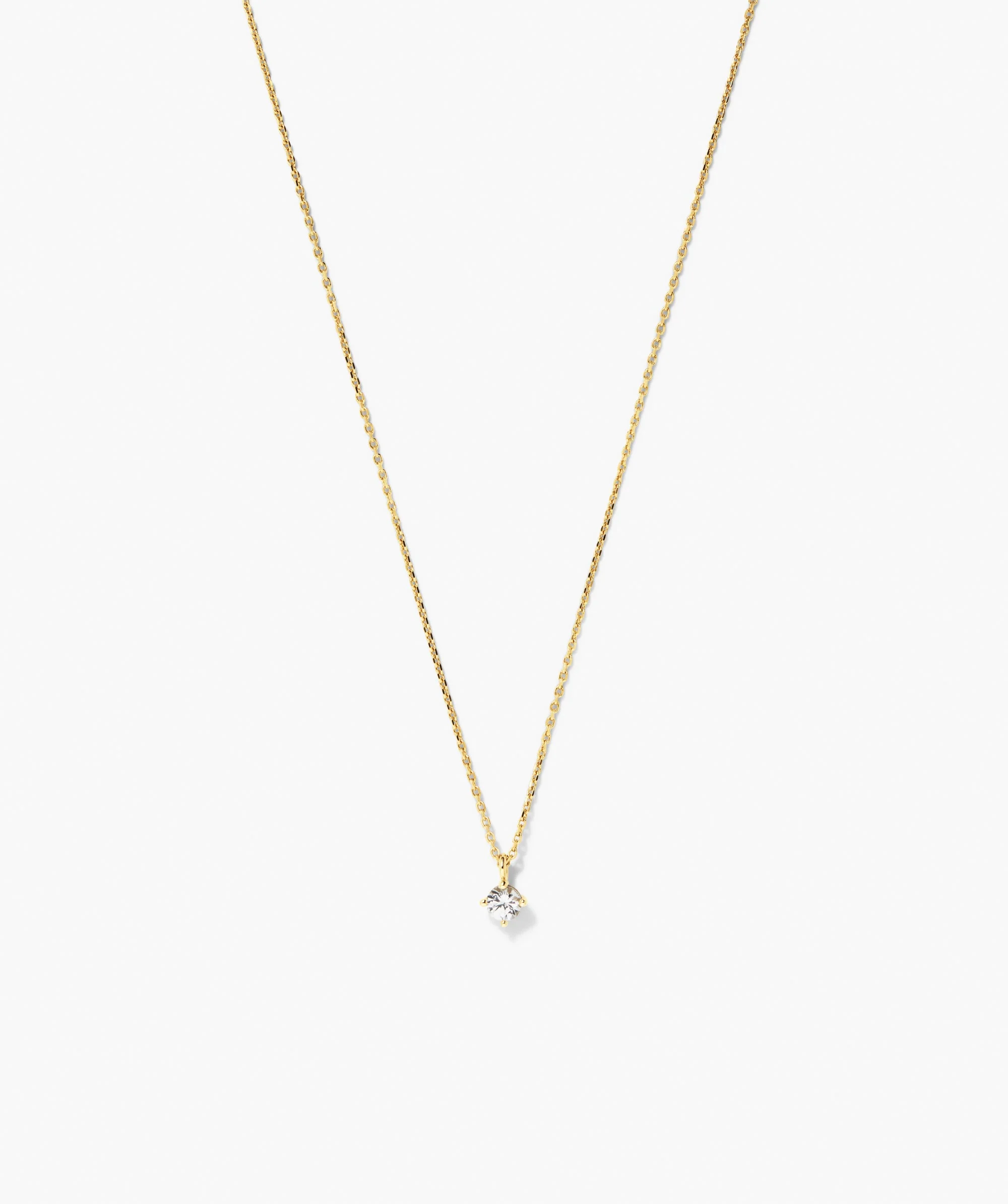 Round Lab Grown Sapphire Necklace