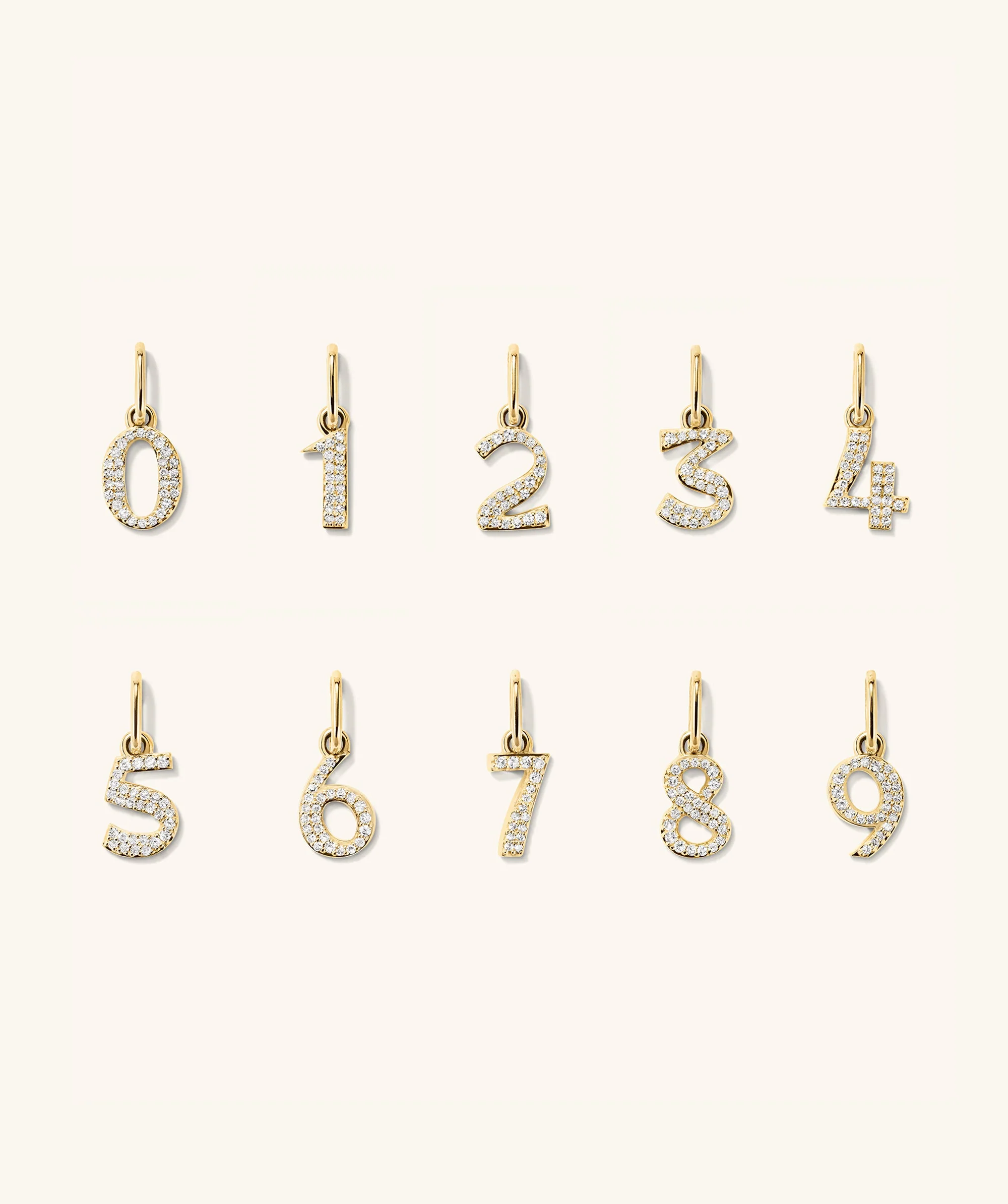 Diamond Number Charm