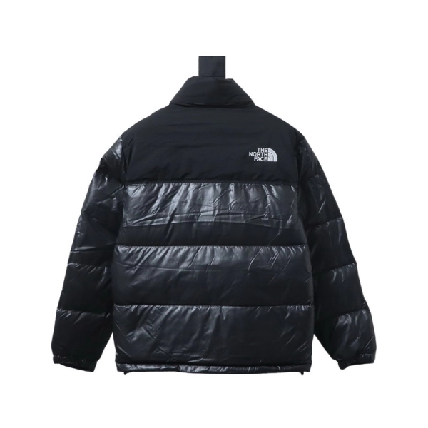 TheNorthFace Large checkered down jacket Black