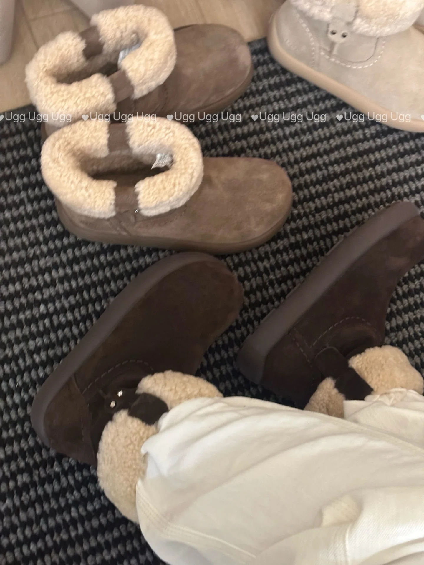 Guc New Curly Teddy Potato Boots