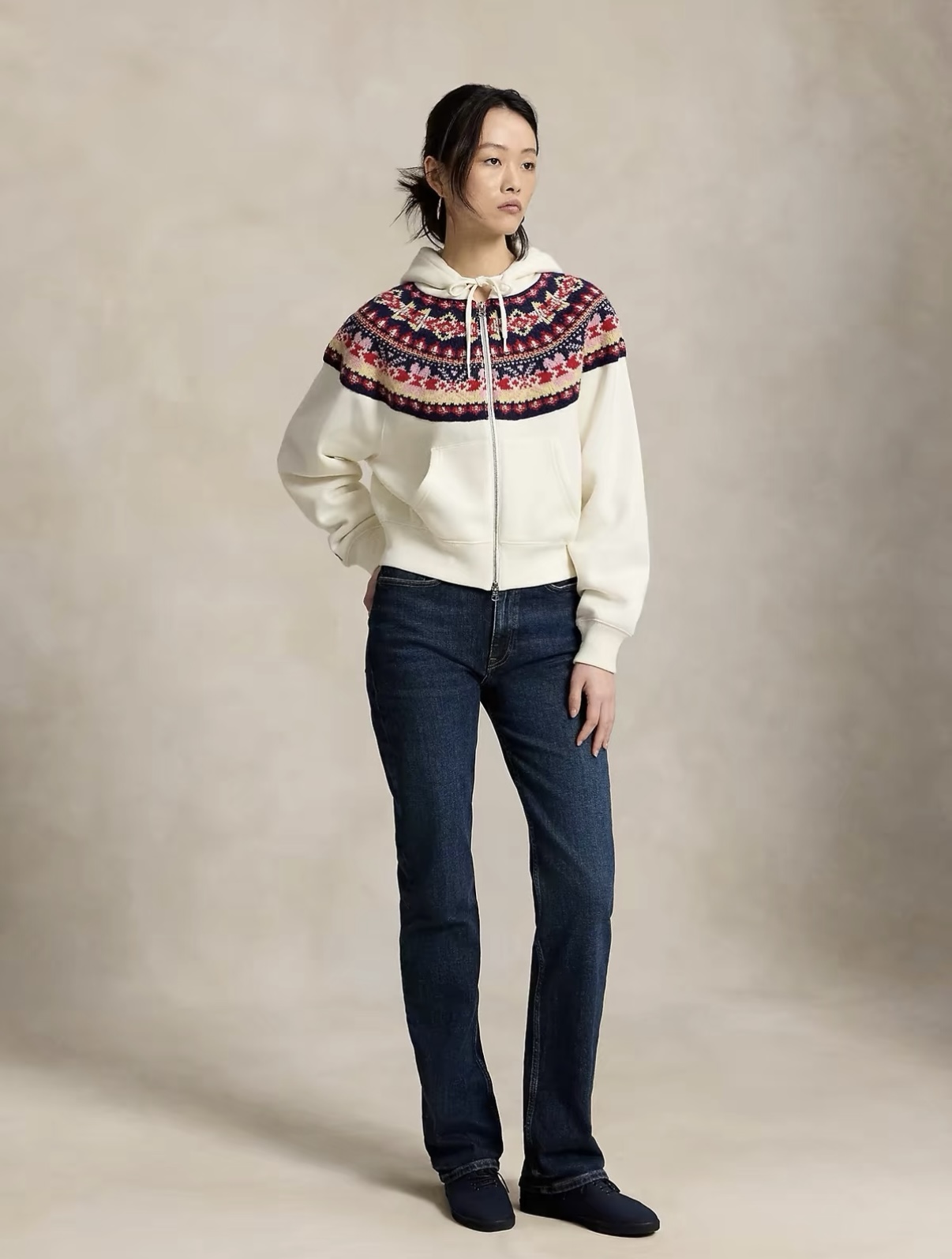 Ral New Fair Isle Jacquard Hoodie Jacket
