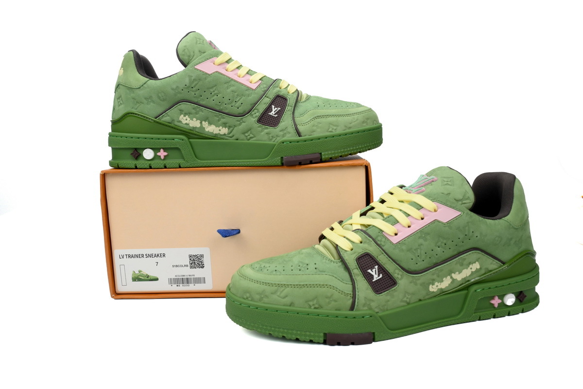Pkkicks God Batch Tyler x LOUIS VUITTON Trainer Green