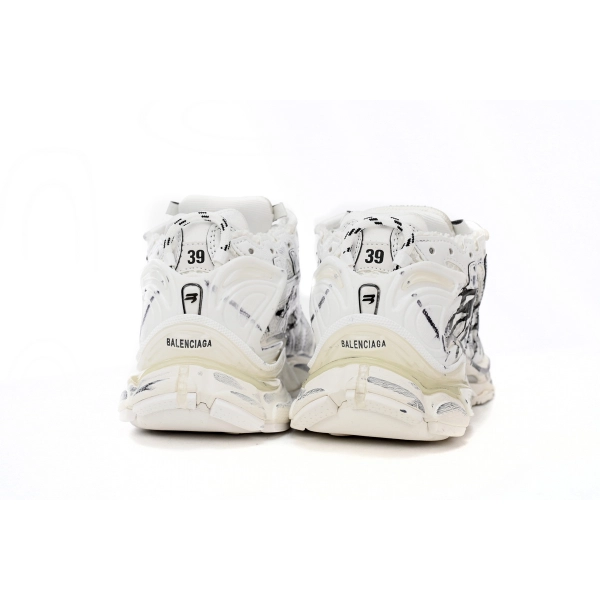 Balenciaga Runner White And Black Characters